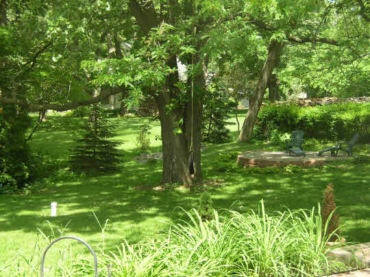 24 Valley Road Beloit, WI 53511 - Photo 3 of 6 a backyard of a house with lots of green space and trees