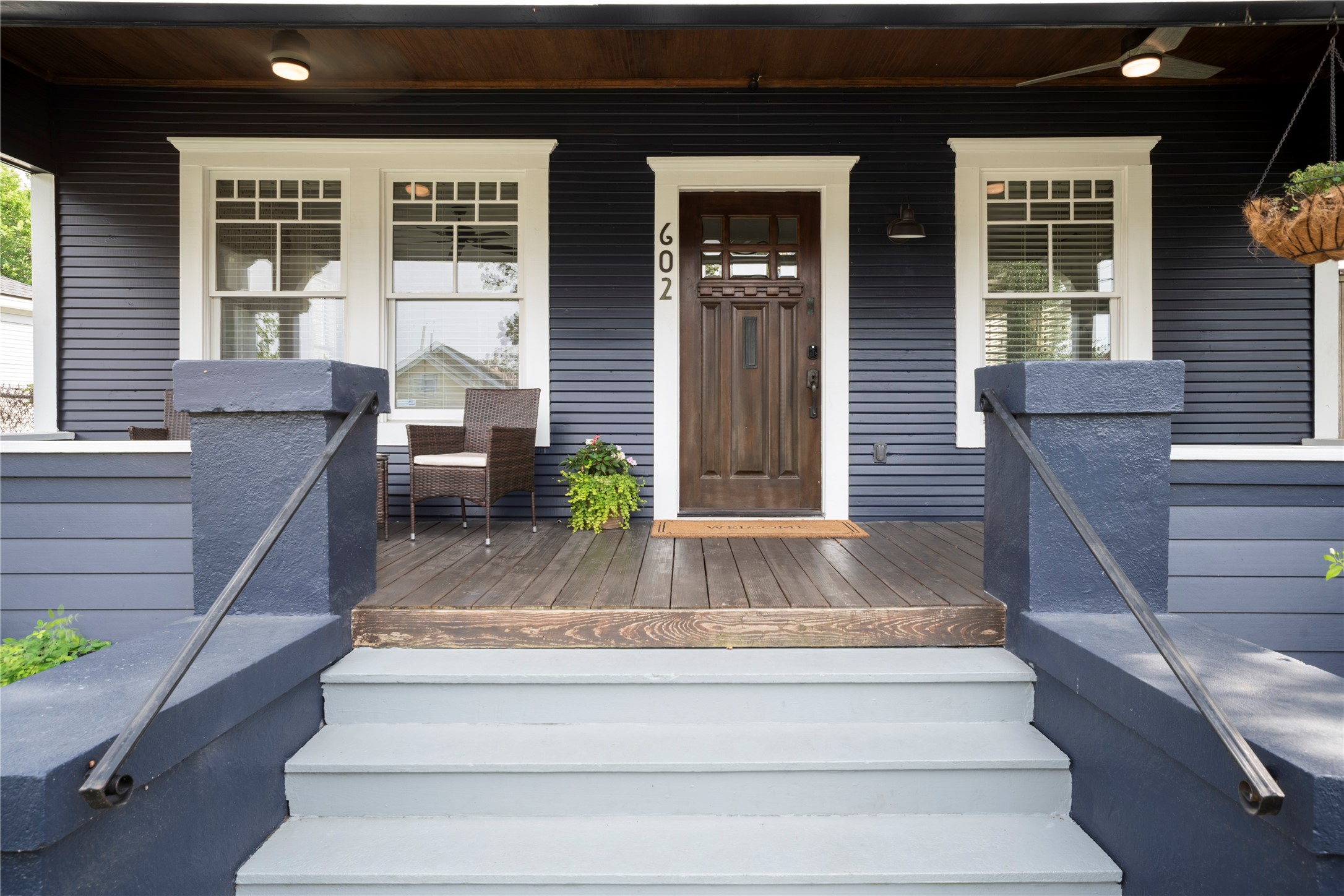 602 Aurora Street Houston, TX 77008 - Photo 4 of 36 Welcoming front entry with a defined approach that naturally draws you into the home. Elevated porch design adds presence while still feeling comfortable and approachable. It’s a clean, confident entry that sets the tone for everything inside.