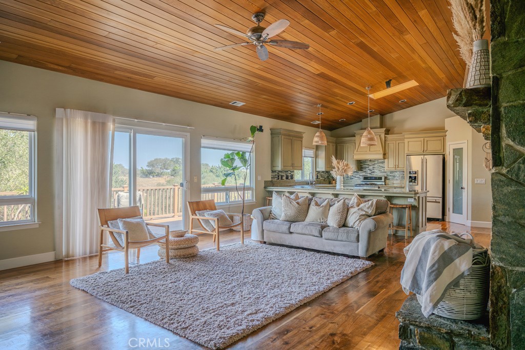 755 Willow Road Nipomo, CA 93444 - Photo 18 of 43 Great Room area with solid wood floors and tongue and groove ceilings