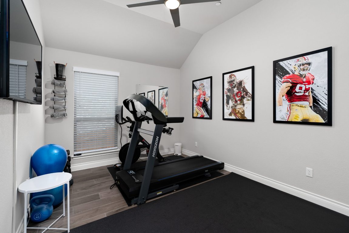 6105 Fadden Road Austin, TX 78738 - Photo 28 of 40 a view of a room with gym equipment