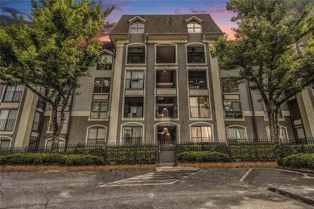 a front view of a building