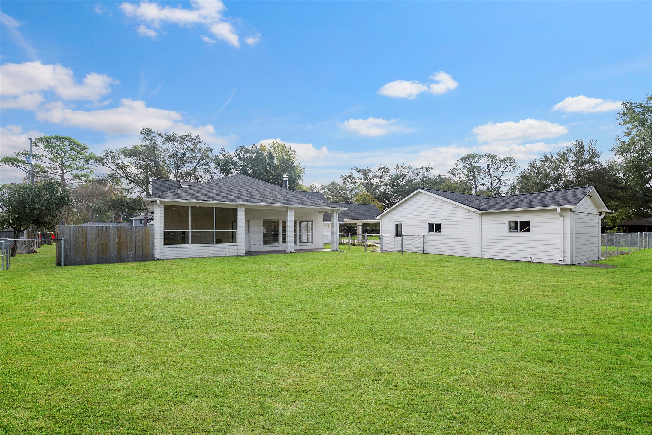 4419 Langtry Lane Houston, TX 77041 - Photo 46 of 50 Backyard looking at house
