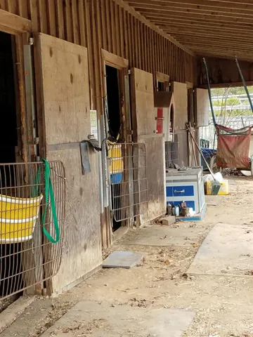 a backyard of a house