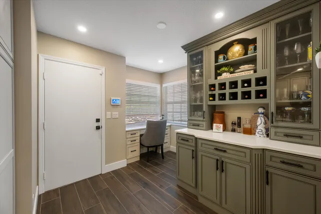 a kitchen with a sink and a window