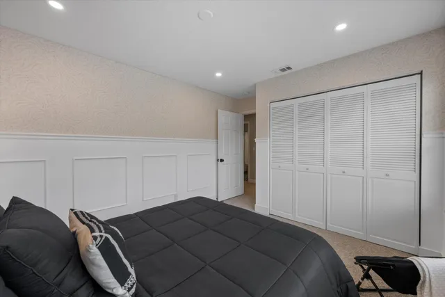 a view of a two chairs on the deck