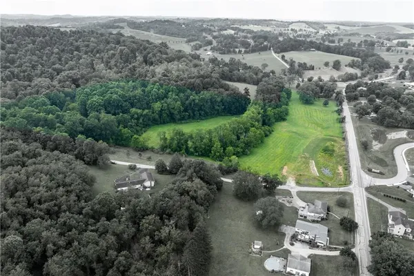 an aerial view of multiple house