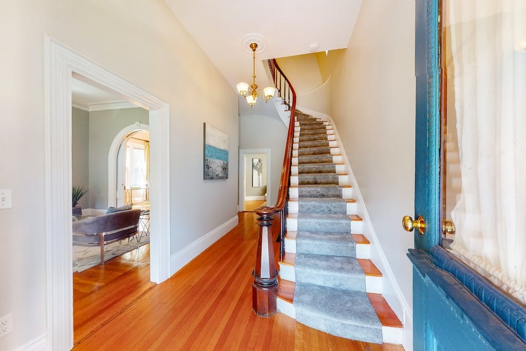 27 Inman Street Cambridge, MA 02139 - Photo 3 of 32 a view of entryway and hall with wooden floor