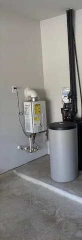 a view of a swimming pool with an outdoor space and seating area