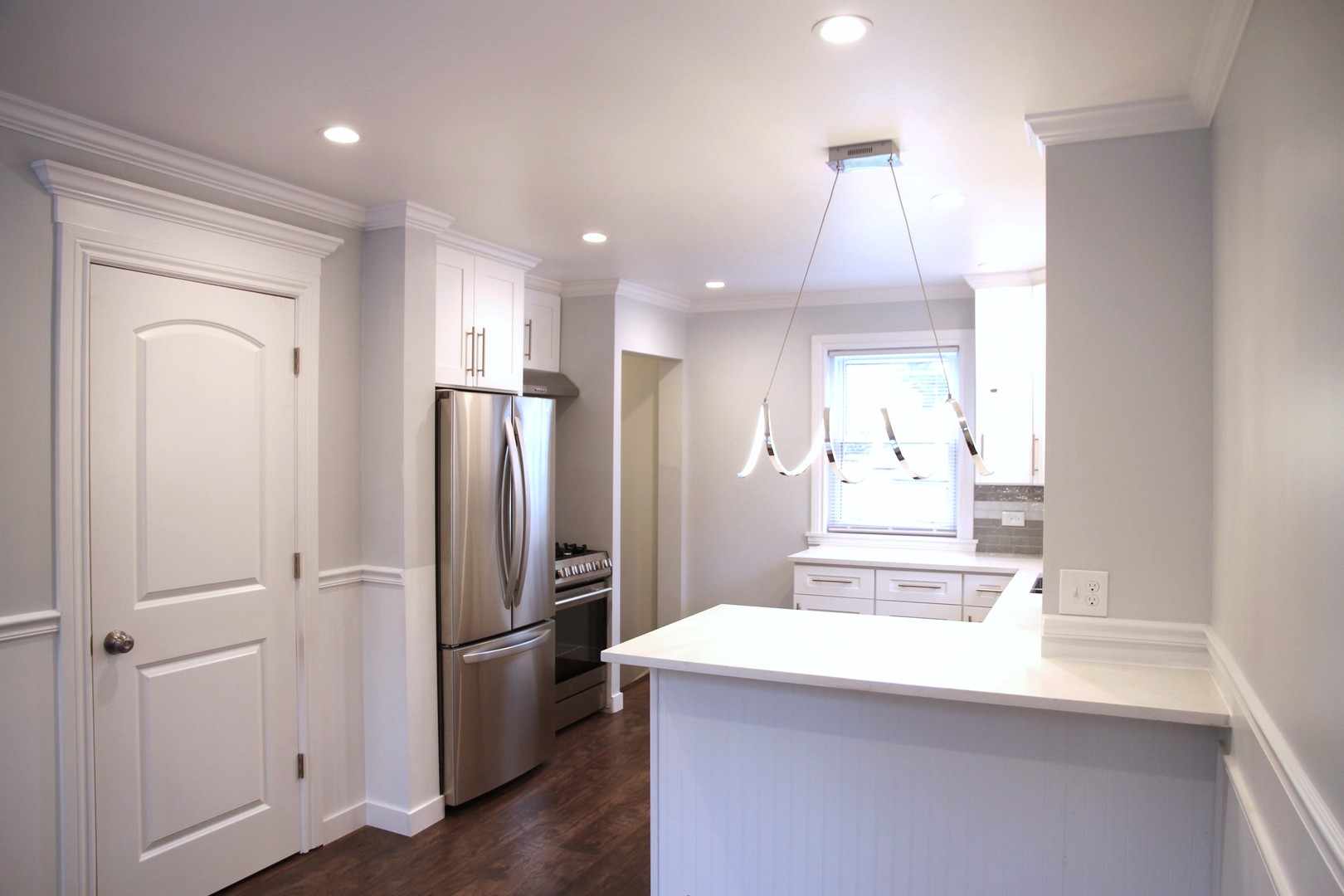 10132 South Green Street Chicago, IL 60643 - Photo 9 of 26 a kitchen with stainless steel appliances a refrigerator and a sink