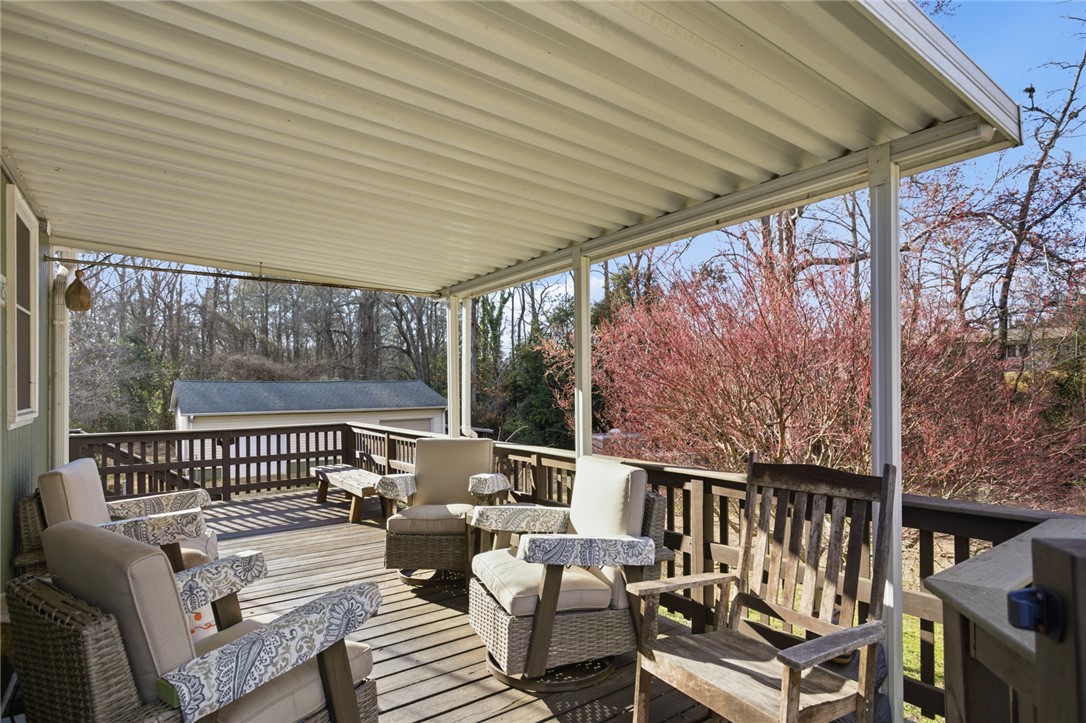 1005 Pinecroft Drive Anderson, SC 29621 - Photo 8 of 50 This spacious deck offers abundant outdoor living space, perfect for relaxation and entertaining.