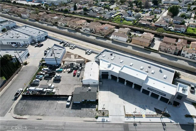 an aerial view of a large building