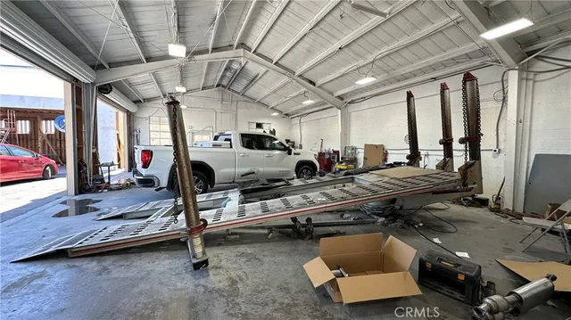 an aerial view of a large building