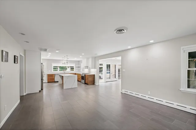 a view of kitchen with breakfast area