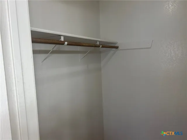 a close view of closet