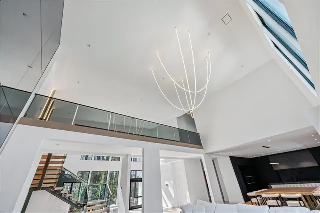 a view of an chairs in the balcony