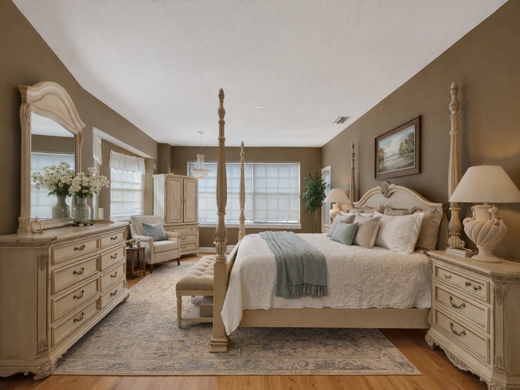 167 Deer Run Road Palm Bay, FL 32909 - Photo 20 of 35 a bedroom with a large bed and a large window