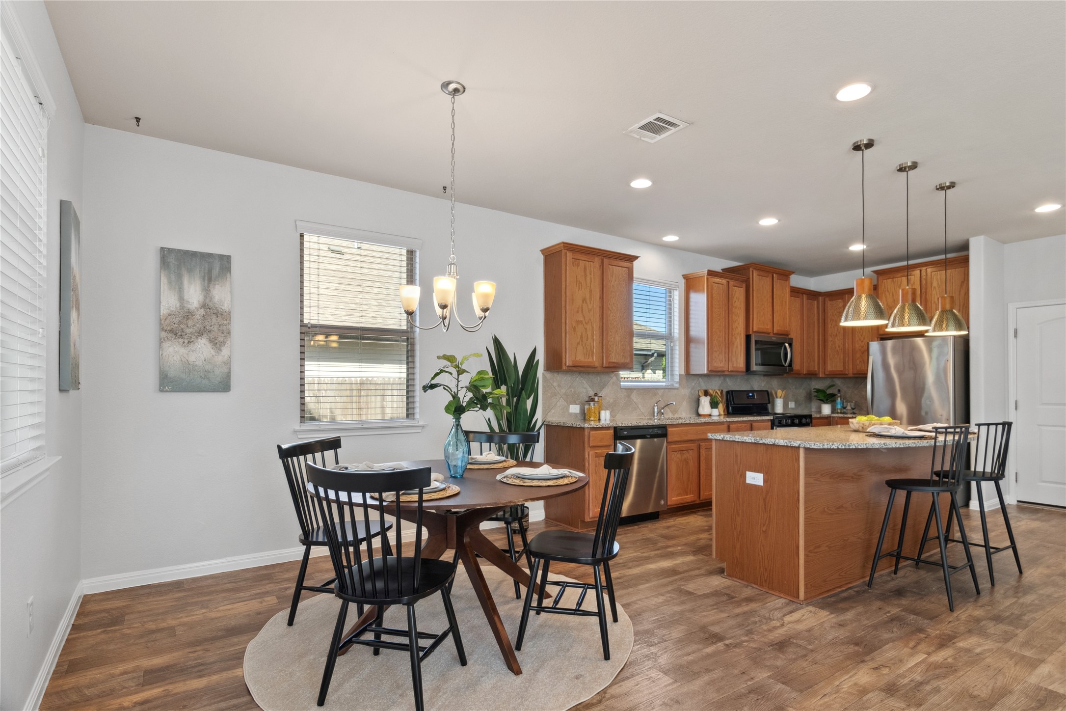 208 Callahan Lane Leander, TX 78641 - Photo 10 of 38 Breakfast / dining opening into the kitchen