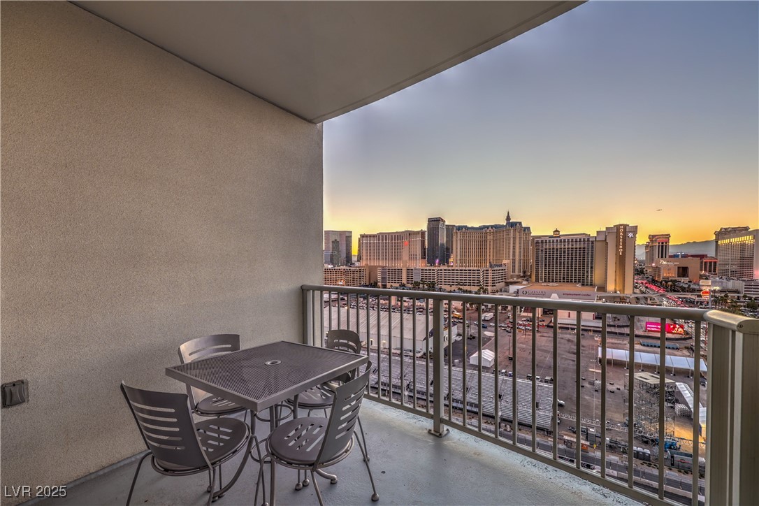 211 East Flamingo Road, Unit 1402 Las Vegas, NV 89169 - Photo 30 of 43 Balcony with a city view