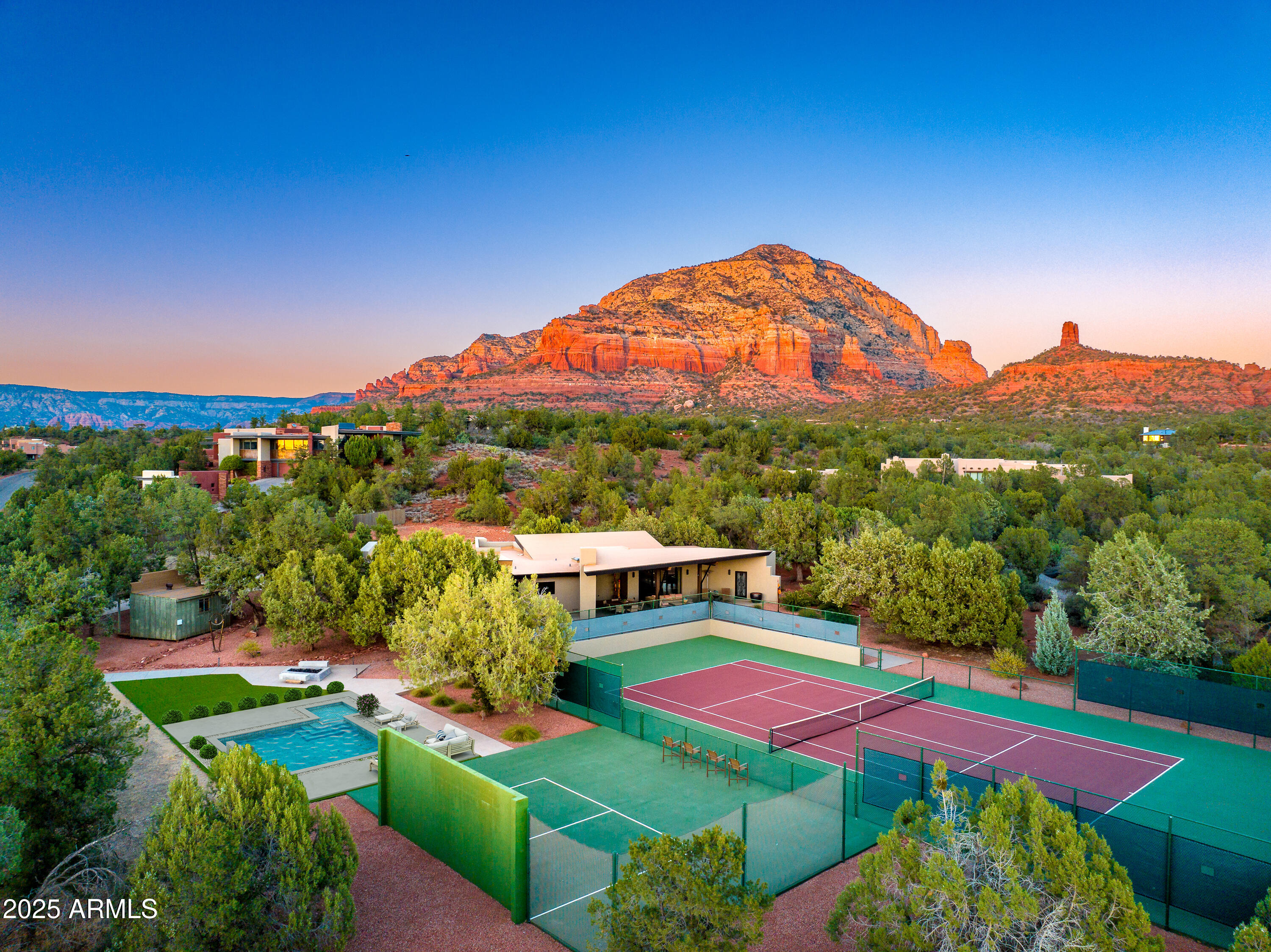 120 Paisano Road Sedona, AZ 86336 - Photo 52 of 63 a view of an outdoor space yard patio swimming pool and outdoor seating