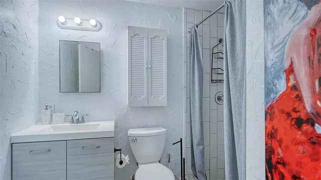 a view of a lake with boats