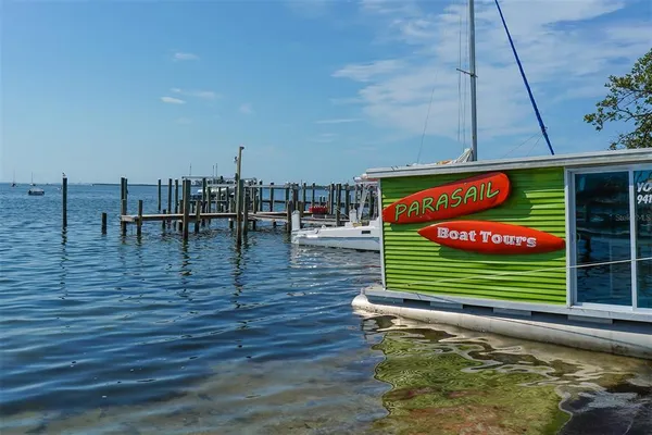 a view of a beach with a ocean view