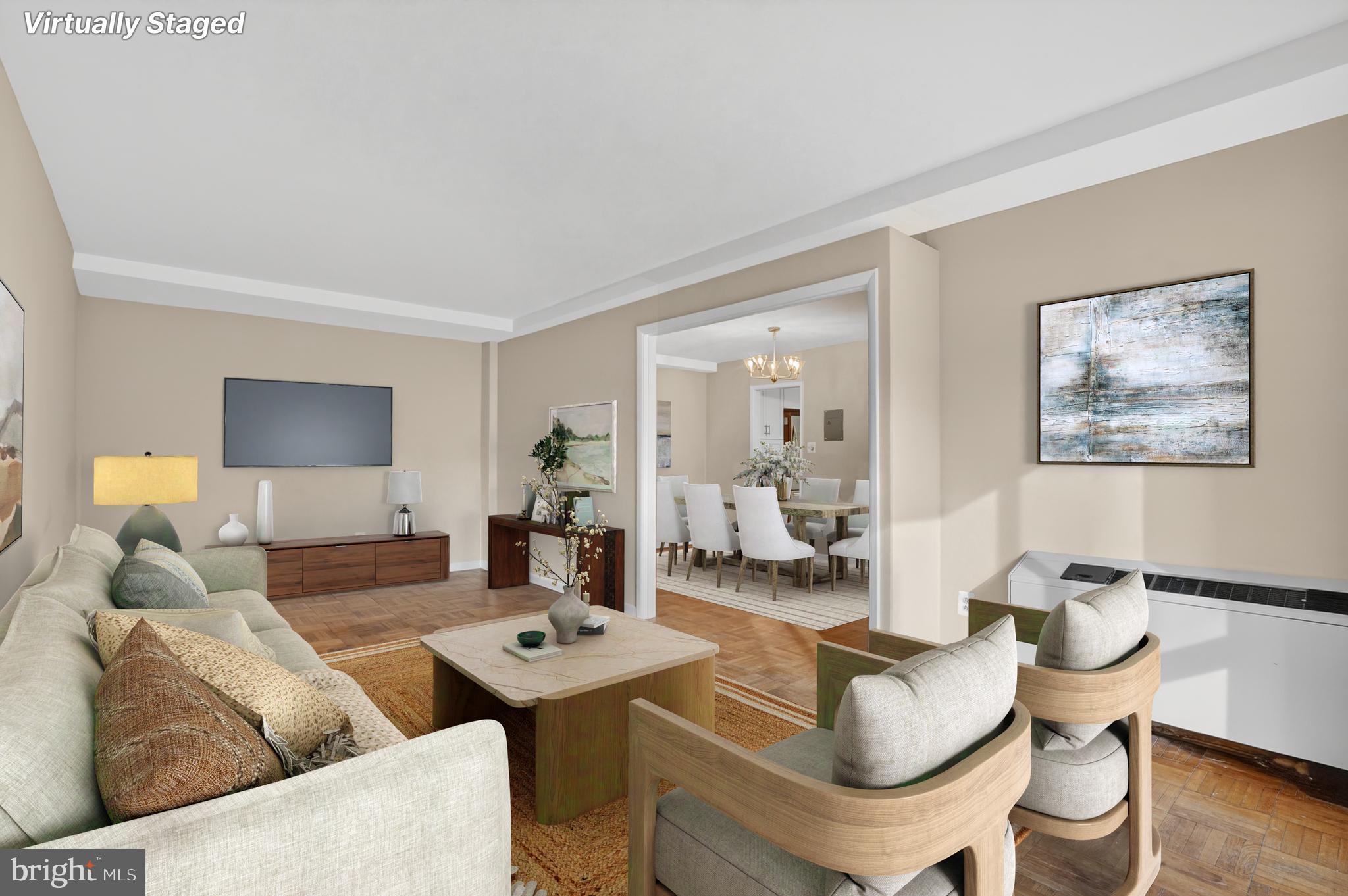 3900 Tunlaw Road Northwest, Unit 103 Washington, DC 20007 - Photo 4 of 41 a living room with fireplace furniture and a table