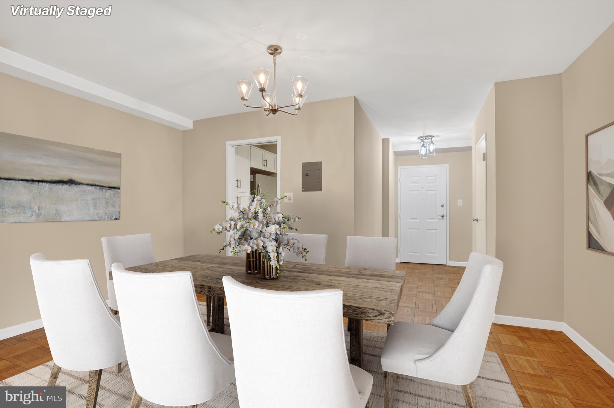 3900 Tunlaw Road Northwest, Unit 103 Washington, DC 20007 - Photo 8 of 41 a view of a dining room with furniture and wooden floor