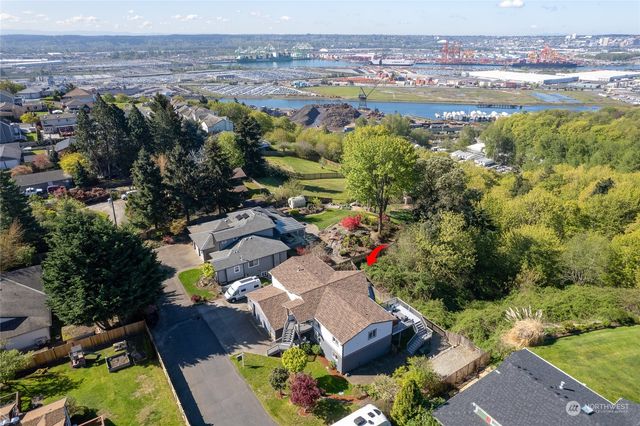 an aerial view of multiple house