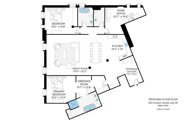 $3,375,000 | 652 Hudson Street, Unit 2E | West Village