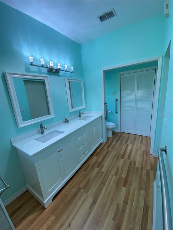 4202 Hammersmith Drive Clermont, FL 34711 - Photo 24 of 73 a bathroom with a sink and a mirror