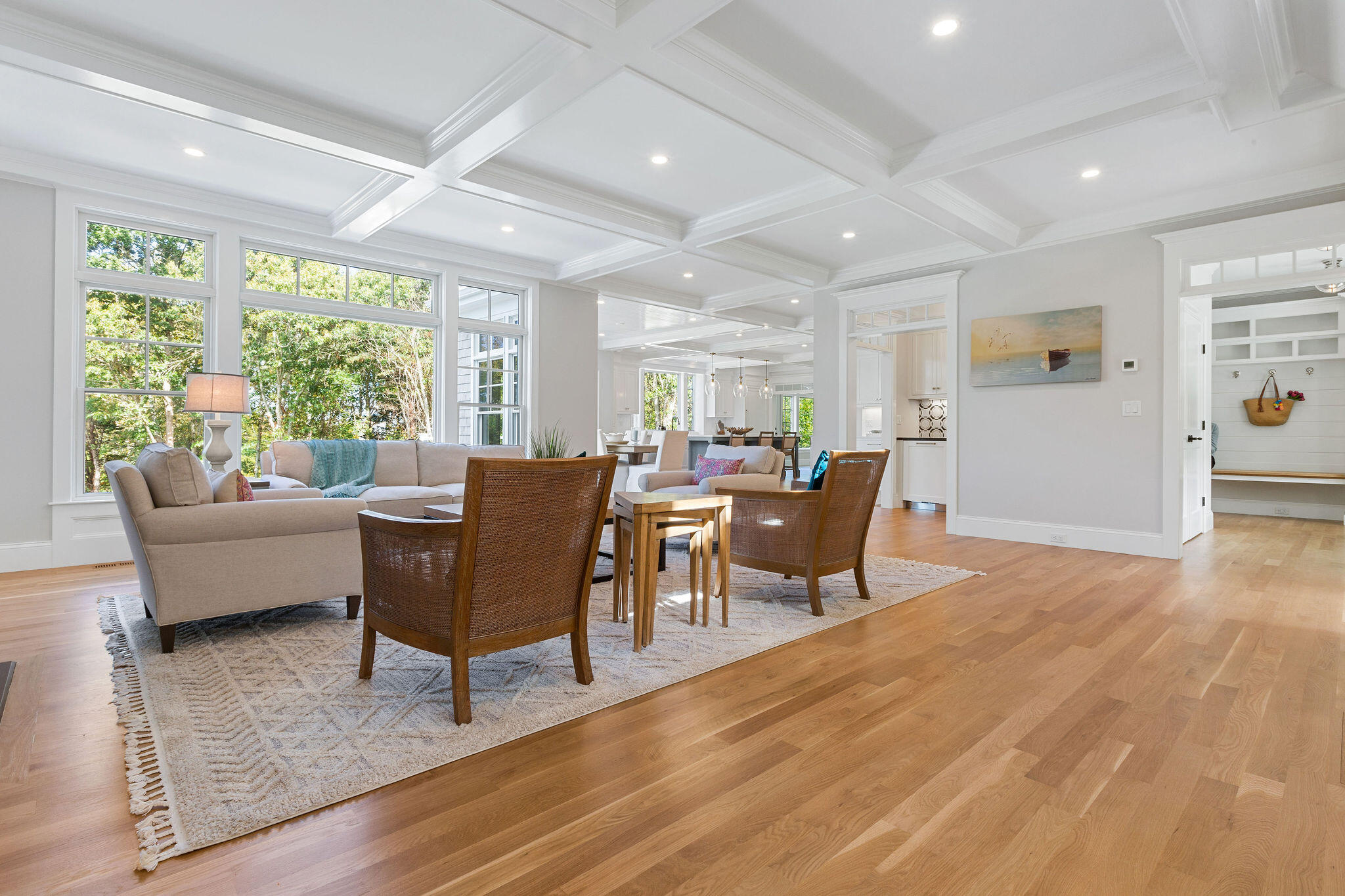63 Kescayogansett Road Orleans, MA 02653 - Photo 23 of 92 a view of a dining room with furniture window and wooden floor