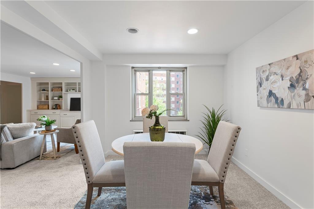 4601 Fifth Avenue, Unit 327 Pittsburgh, PA 15213 - Photo 7 of 25 a dining room with furniture and window