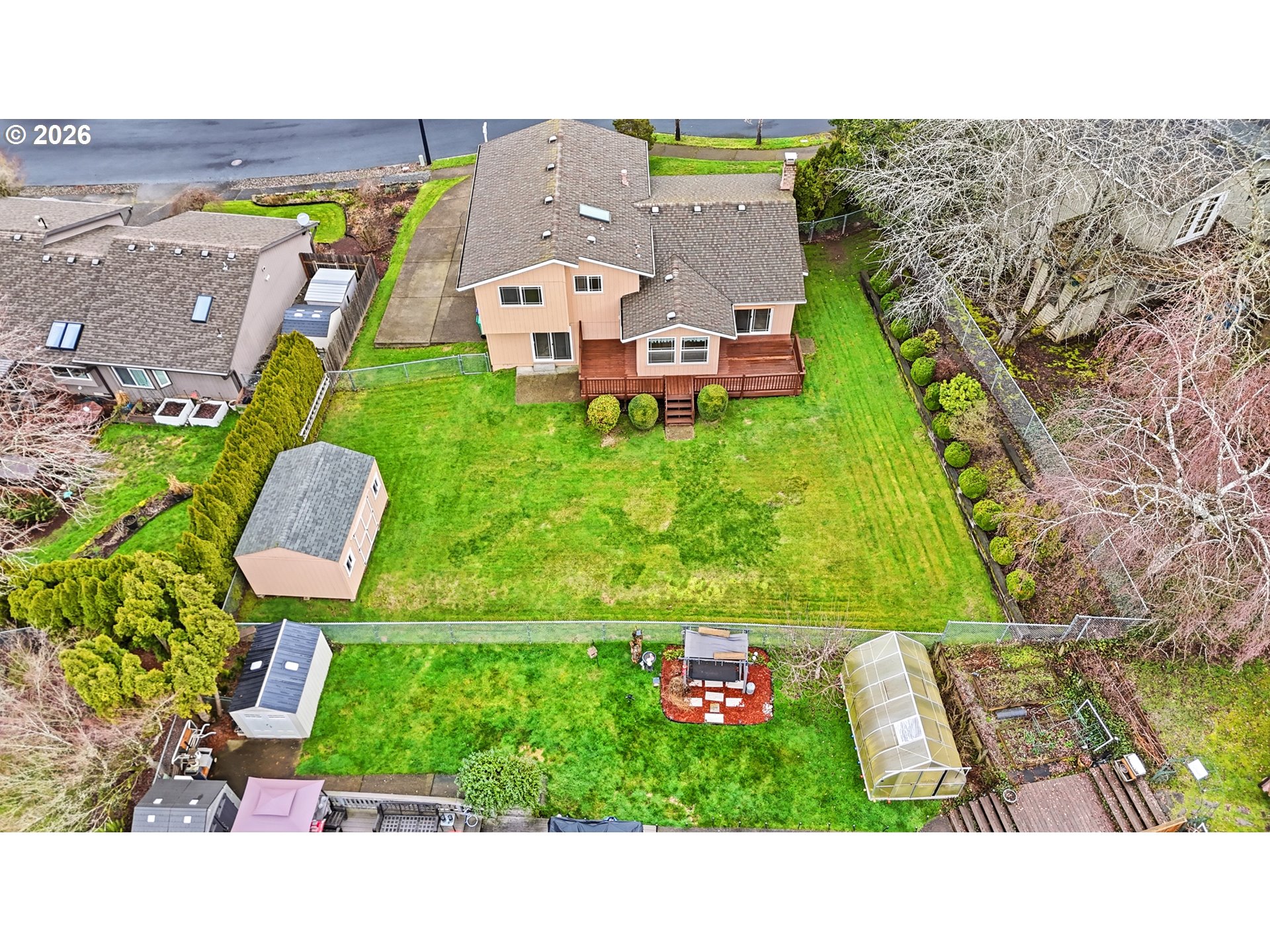 419 Southwest Day Court Gresham, OR 97080 - Photo 39 of 44 a aerial view of a house with a garden and plants