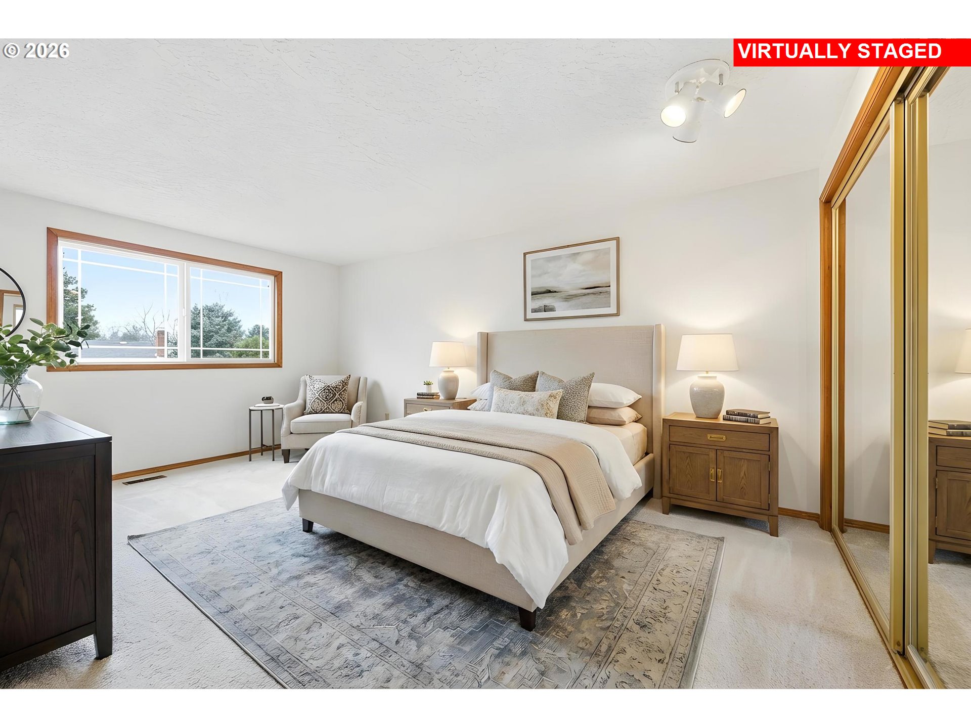 419 Southwest Day Court Gresham, OR 97080 - Photo 8 of 44 a spacious bedroom with a bed and window