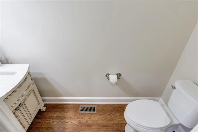 an aerial view of a house with outdoor space and street view