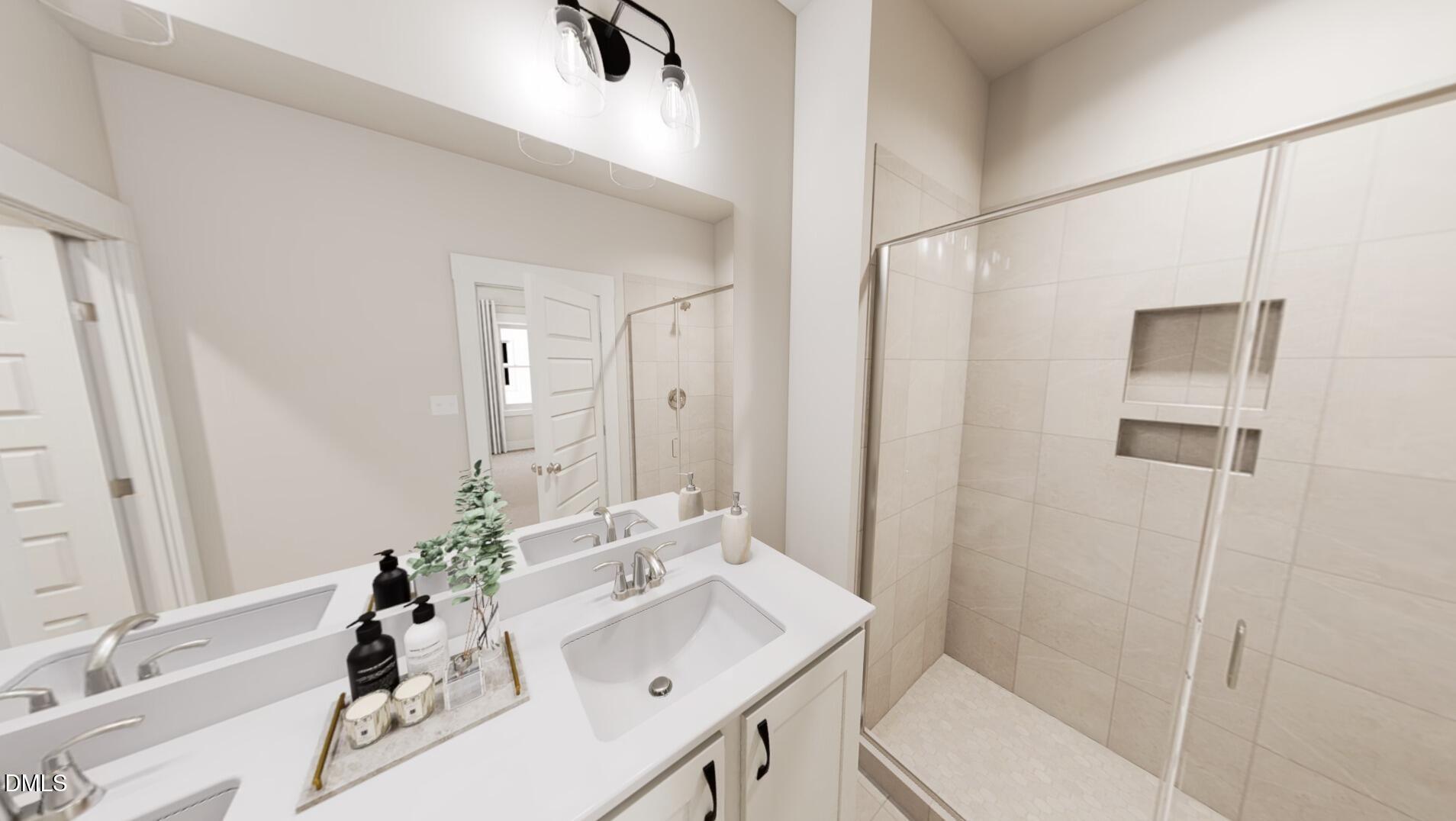 1167 Lamplighter Drive Raleigh, NC 27604 - Photo 9 of 20 a bathroom with a sink toilet and shower