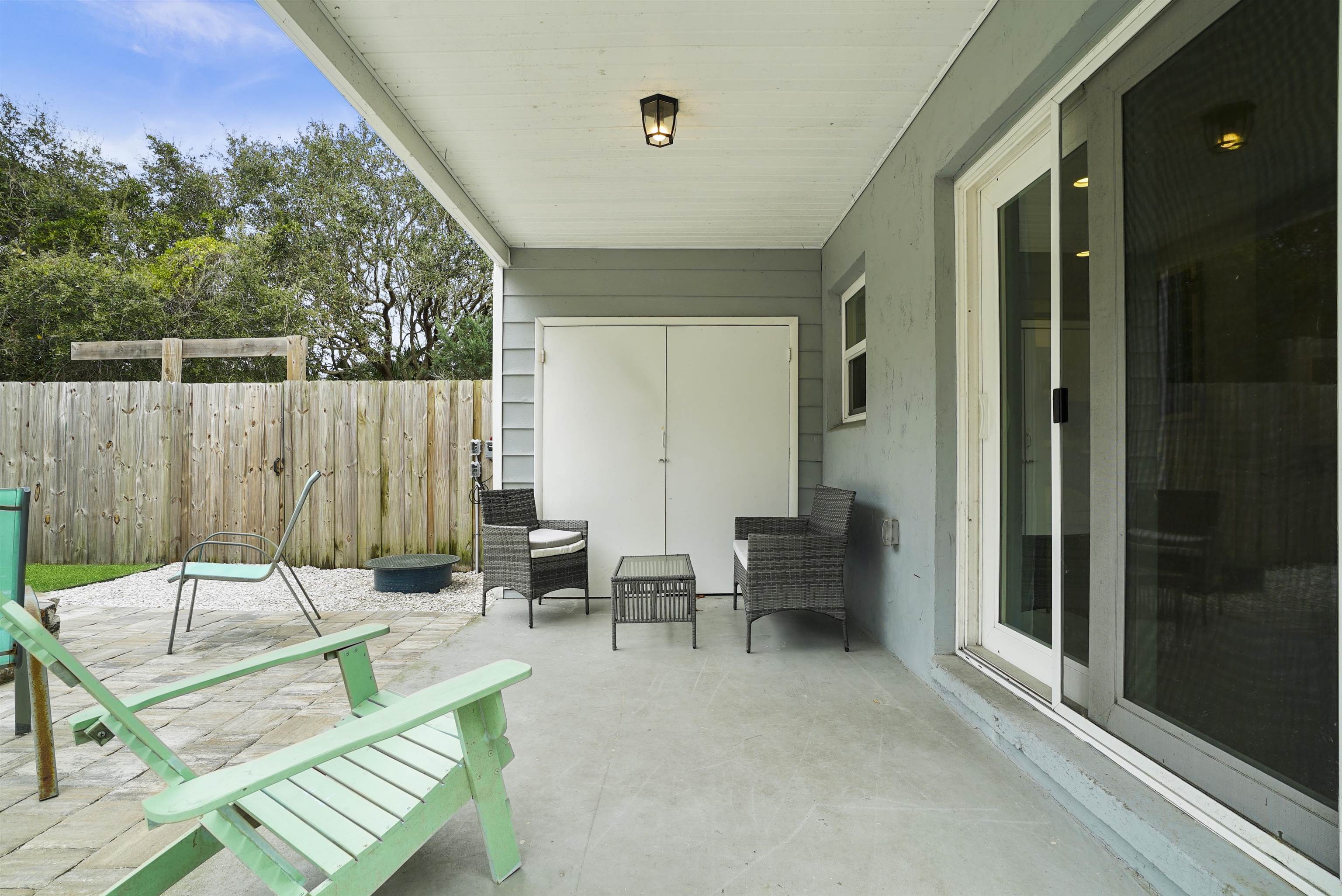 112 E Street St. Augustine, FL 32080 - Photo 18 of 41 a view of outdoor space with seating area