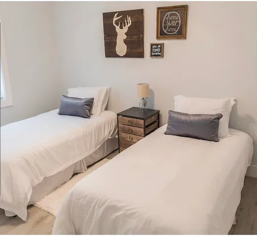 an aerial view of multiple house