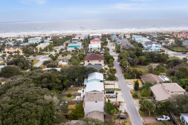 an aerial view of multiple house