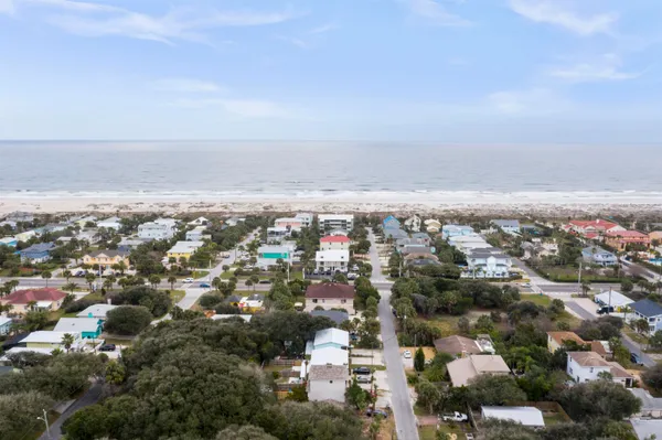 an aerial view of a city with lots of residential buildings