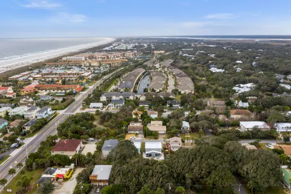 an aerial view of multiple house
