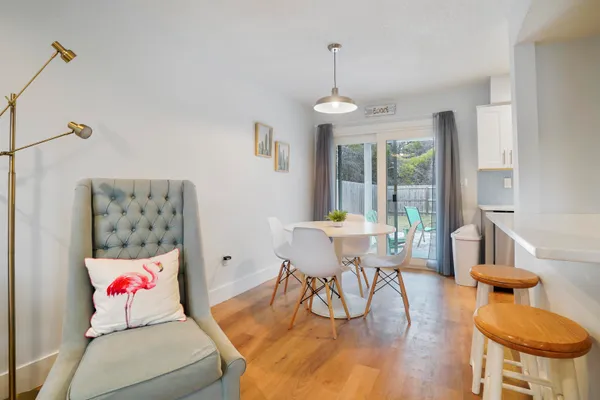 a living room with furniture and a couch