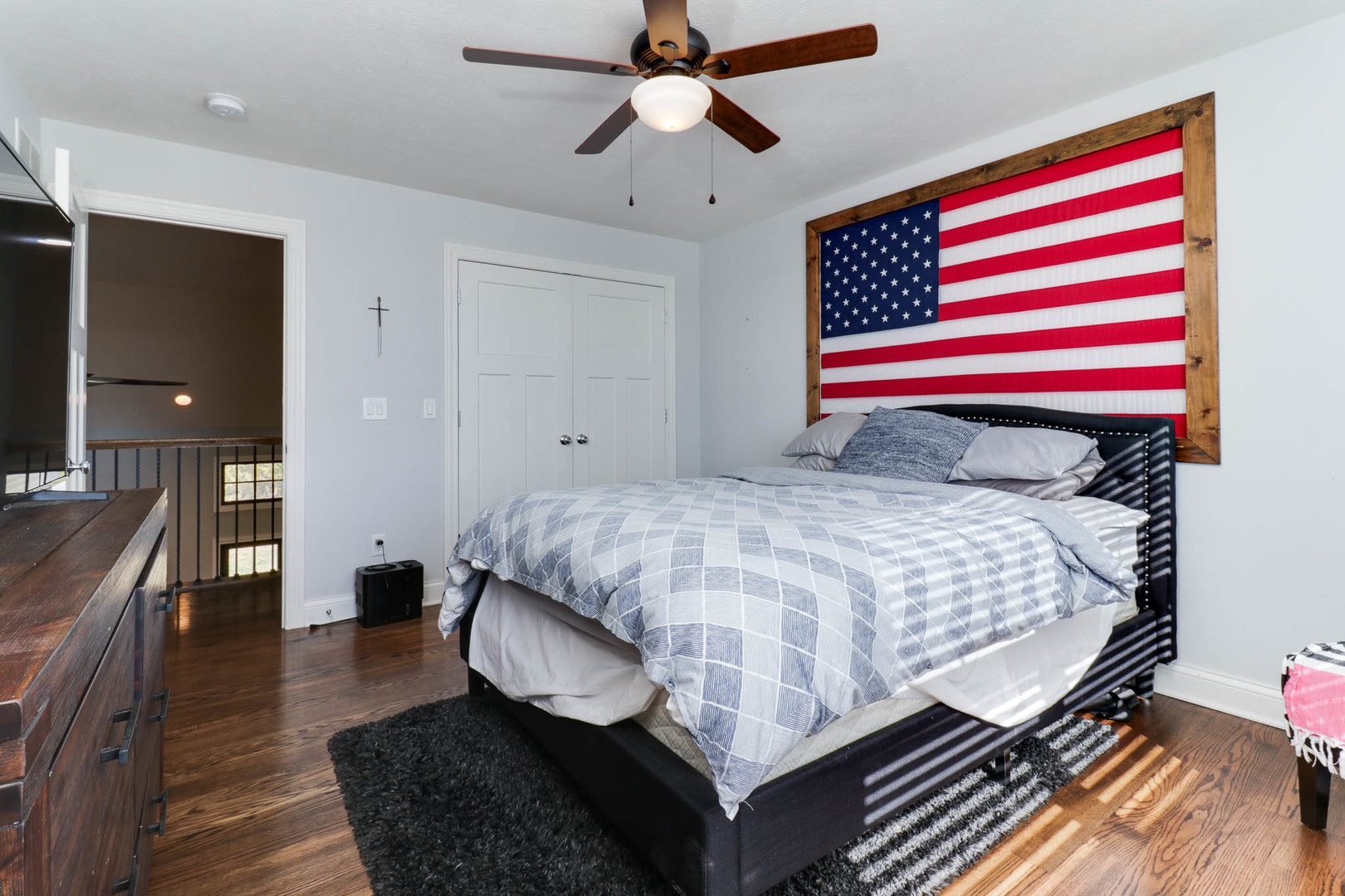 16658 North 200 East Road Danvers, IL 61732 - Photo 30 of 47 a bedroom with a bed and wooden floor