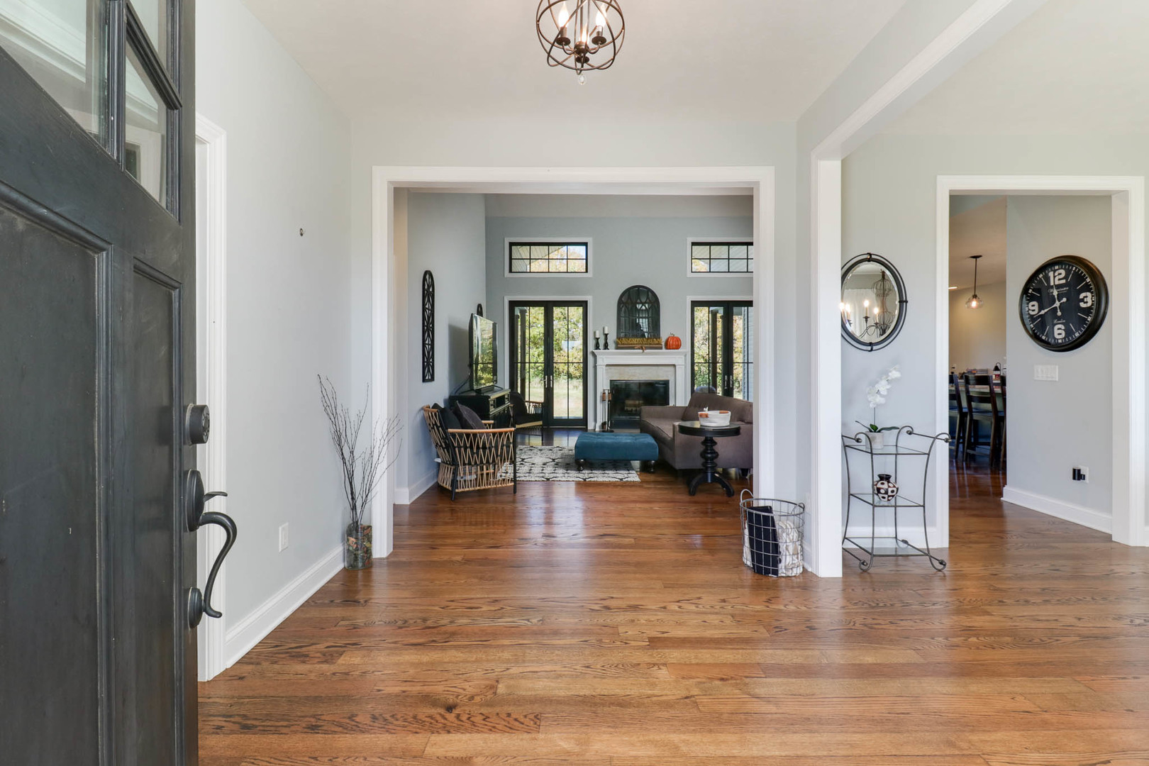 16658 North 200 East Road Danvers, IL 61732 - Photo 3 of 47 a living room with fireplace furniture and a wooden floor