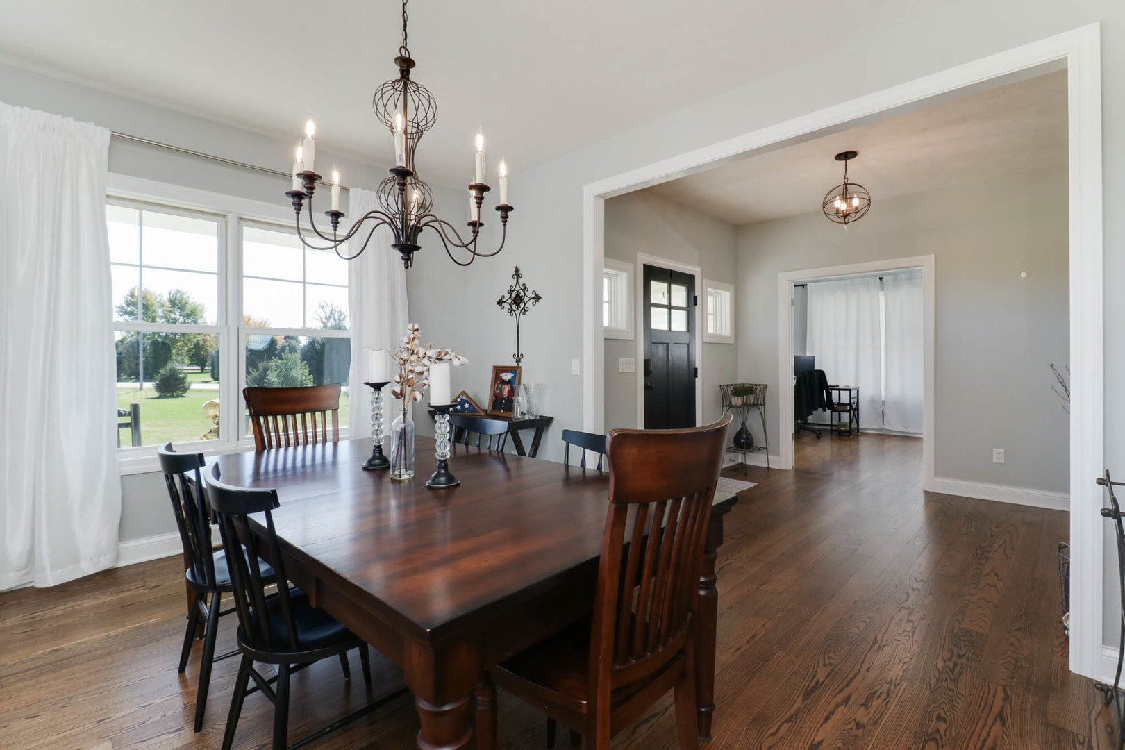16658 North 200 East Road Danvers, IL 61732 - Photo 6 of 47 a view of a dining room with furniture window and wooden floor