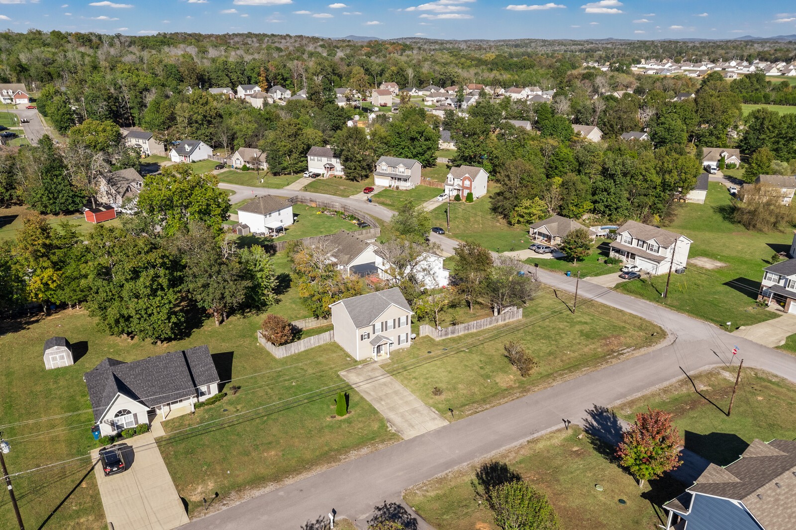 1413 Fall Parkway Murfreesboro, TN 37129 - Photo 46 of 48 an aerial view of residential houses with outdoor space