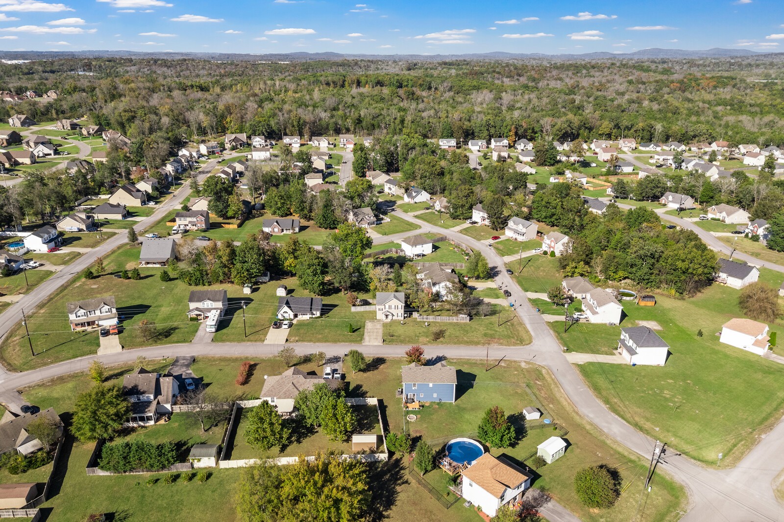 1413 Fall Parkway Murfreesboro, TN 37129 - Photo 47 of 48 an aerial view of residential houses with outdoor space