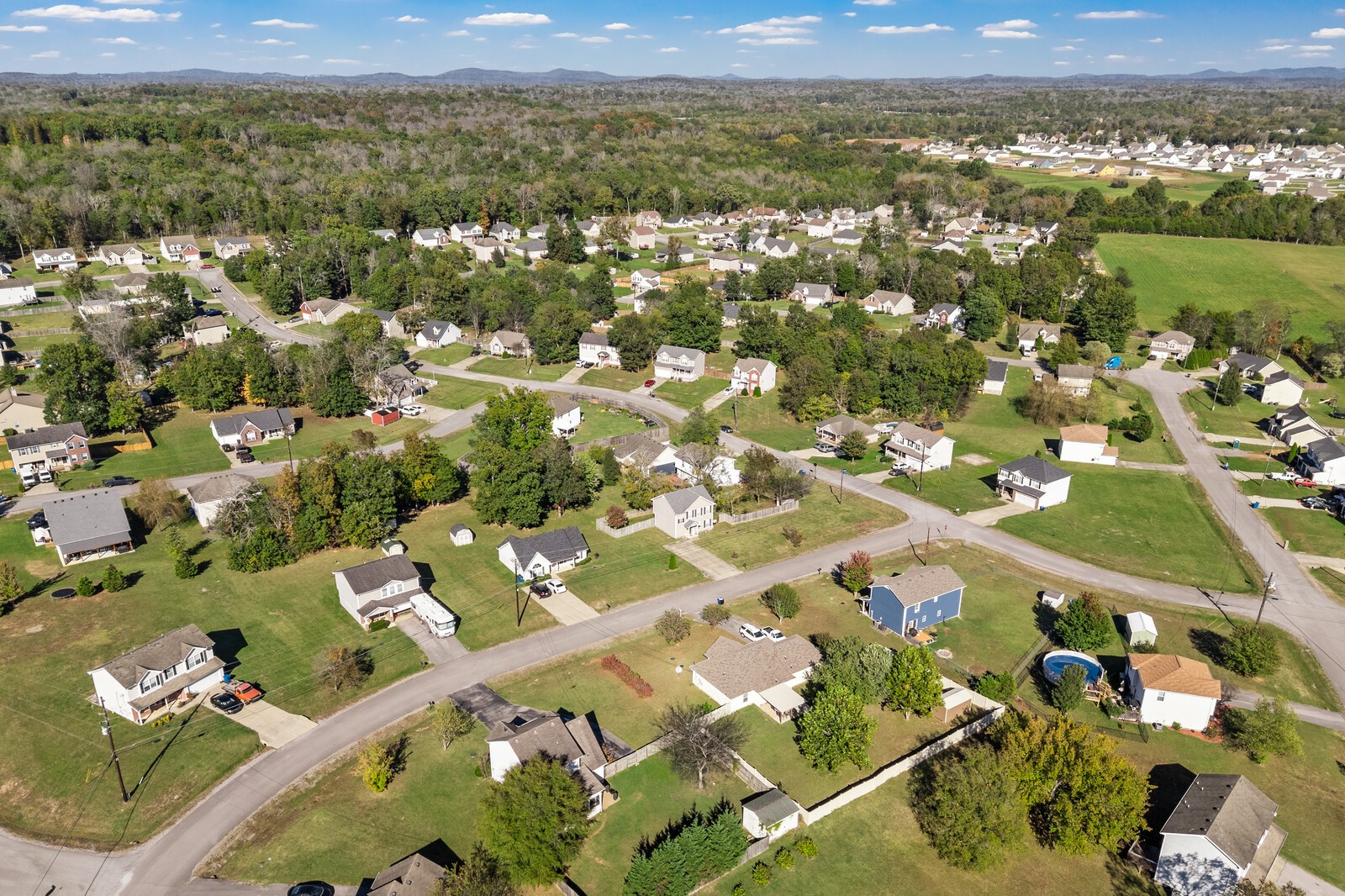 1413 Fall Parkway Murfreesboro, TN 37129 - Photo 48 of 48 an aerial view of a city with houses