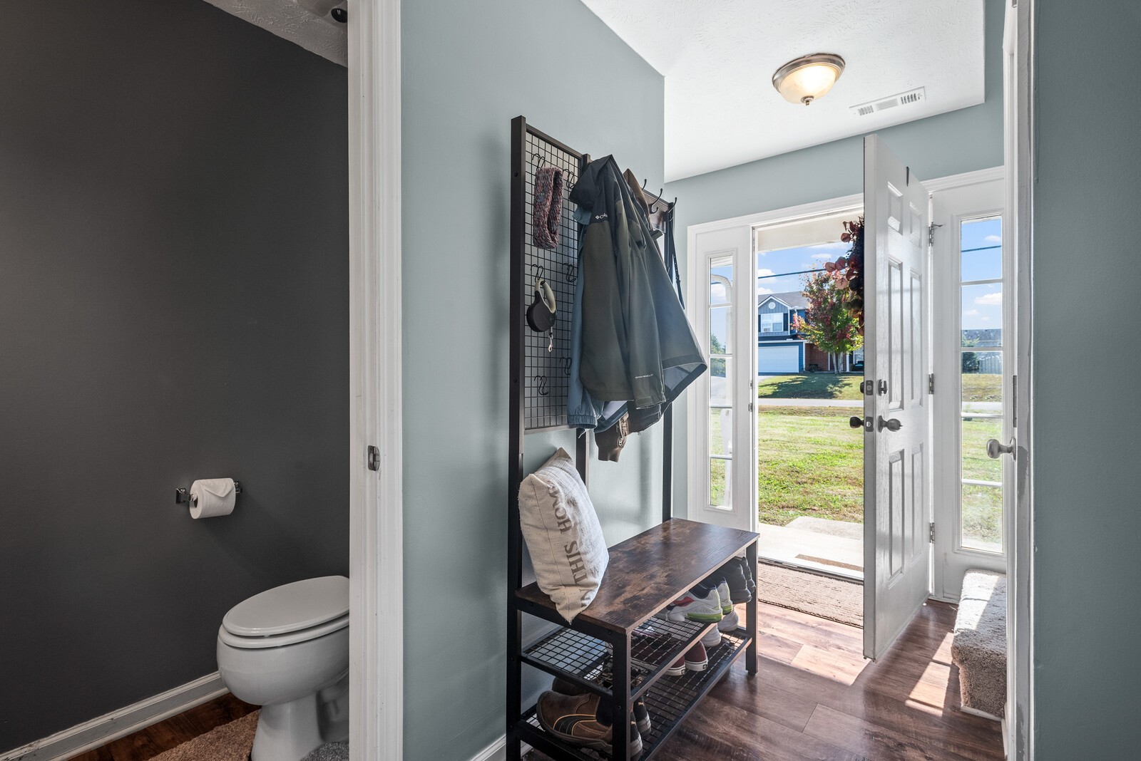 1413 Fall Parkway Murfreesboro, TN 37129 - Photo 8 of 48 a bathroom with a toilet a sink and a mirror