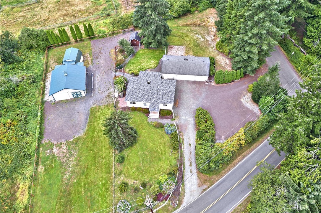520 North Carpenter Road Snohomish, WA 98290 - Photo 24 of 25 an aerial view of a house with a garden